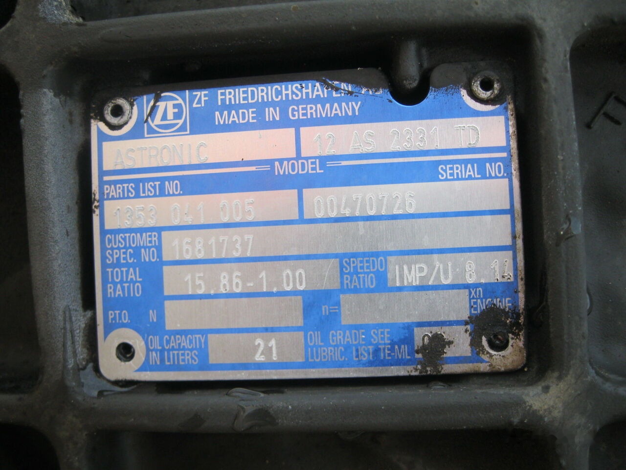 DAF 12AS2331 TD DAF XF 105 - Girkasse for Lastebil: bilde 2 DAF 12AS2331 TD DAF XF 105 - Girkasse for Lastebil: bilde 2