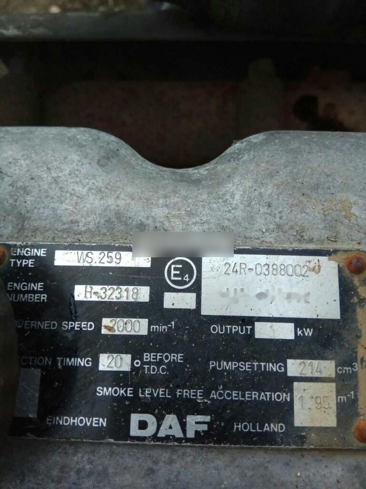 DAF ATI WS259 E2 DAF - Motor for Lastebil: bilde 5 DAF ATI WS259 E2 DAF - Motor for Lastebil: bilde 5