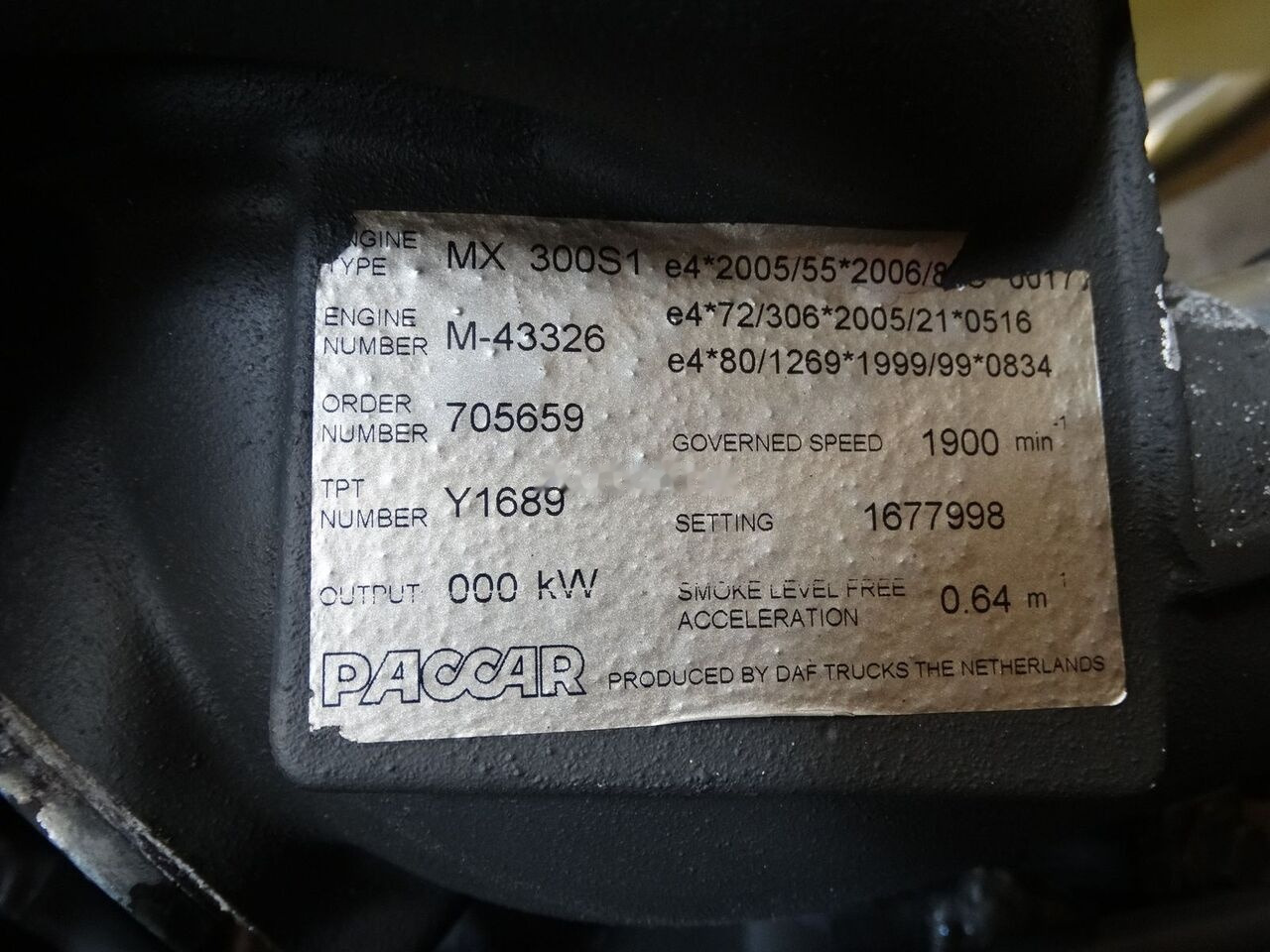 DAF MX300S1 410 DAF XF 105 - Motor for Lastebil: bilde 5 DAF MX300S1 410 DAF XF 105 - Motor for Lastebil: bilde 5