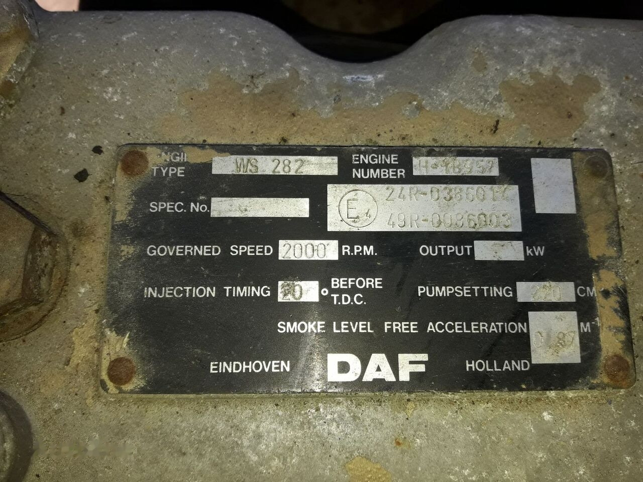 DAF WS282 ATI DAF 95 - Motor for Lastebil: bilde 4 DAF WS282 ATI DAF 95 - Motor for Lastebil: bilde 4