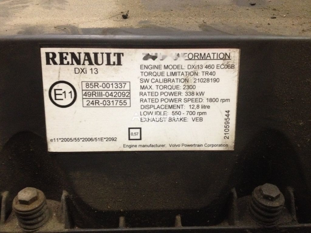 Renault DXI 13 460 Renault MAGNUM DXI 13 - Motor for Lastebil: bilde 5 Renault DXI 13 460 Renault MAGNUM DXI 13 - Motor for Lastebil: bilde 5