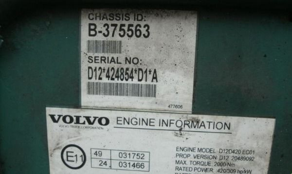 Volvo D12D 420 Volvo FH 12 - Motor for Lastebil: bilde 3 Volvo D12D 420 Volvo FH 12 - Motor for Lastebil: bilde 3
