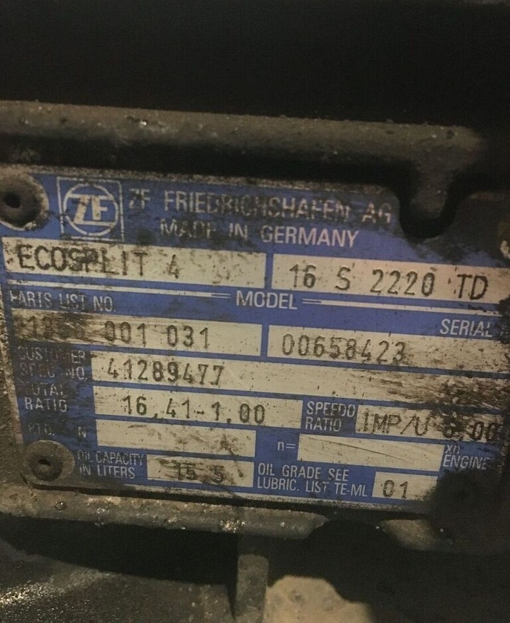 ZF Ecosplit 4 16S2220 TD 1356001031 - Girkasse for Lastebil: bilde 2 ZF Ecosplit 4 16S2220 TD 1356001031 - Girkasse for Lastebil: bilde 2