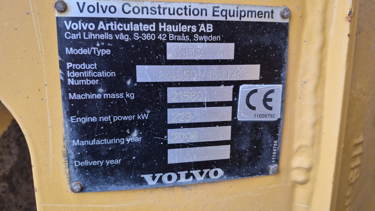 Rammestyrt dumper VOLVO A25D: bilde 11