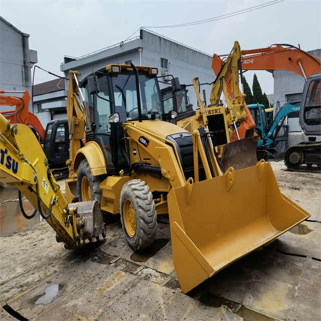 Traktorgraver Second hand with good condition cat 420f backhoe loader 4x4 caterpillar 420f backhoe loaders in stock in shanghai yard: bilde 6