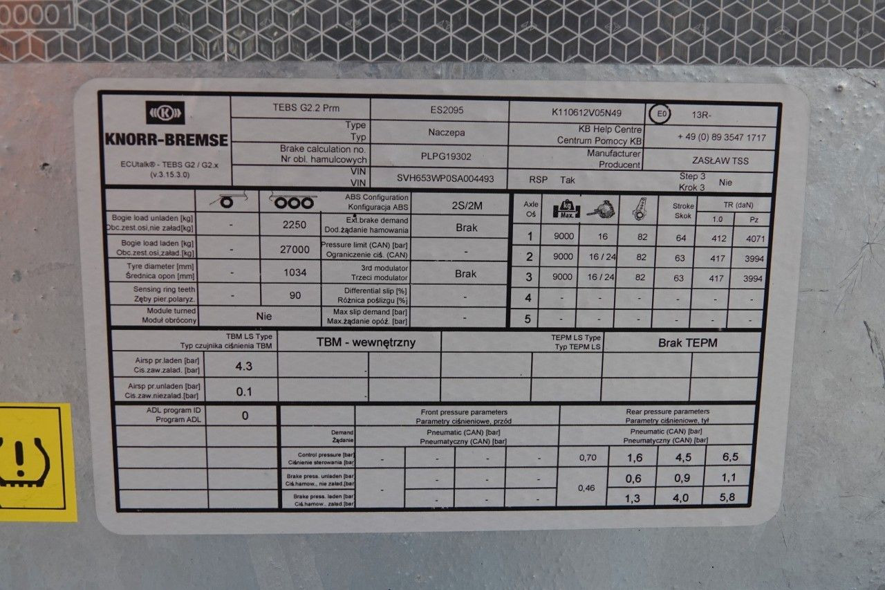 Tippsemi ZASŁAW WYWROTKA 26 m3 / FABRYCZNIE NOWA / STALOWA / RYN: bilde 18