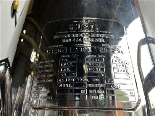 Giusti 100L Holding vessel - Utstyr for næringsmiddelindustrien: bilde 4 Giusti 100L Holding vessel - Utstyr for næringsmiddelindustrien: bilde 4