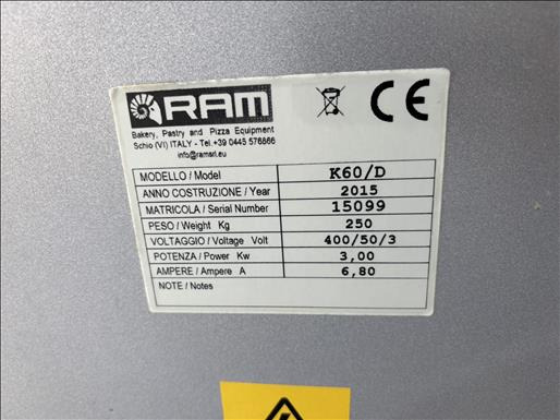 Ram K60D Planetary mixer - Utstyr for næringsmiddelindustrien: bilde 5 Ram K60D Planetary mixer - Utstyr for næringsmiddelindustrien: bilde 5