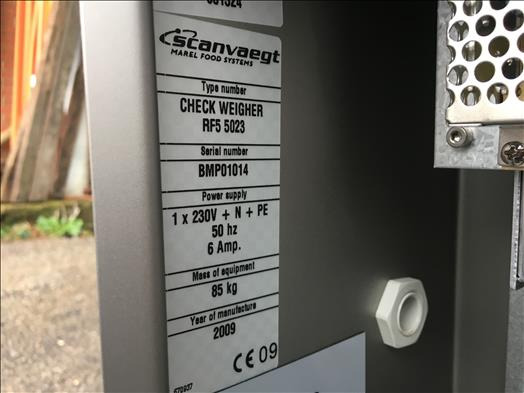 Utstyr for næringsmiddelindustrien Scanvaegt RF5 checkweigher: bilde 7
