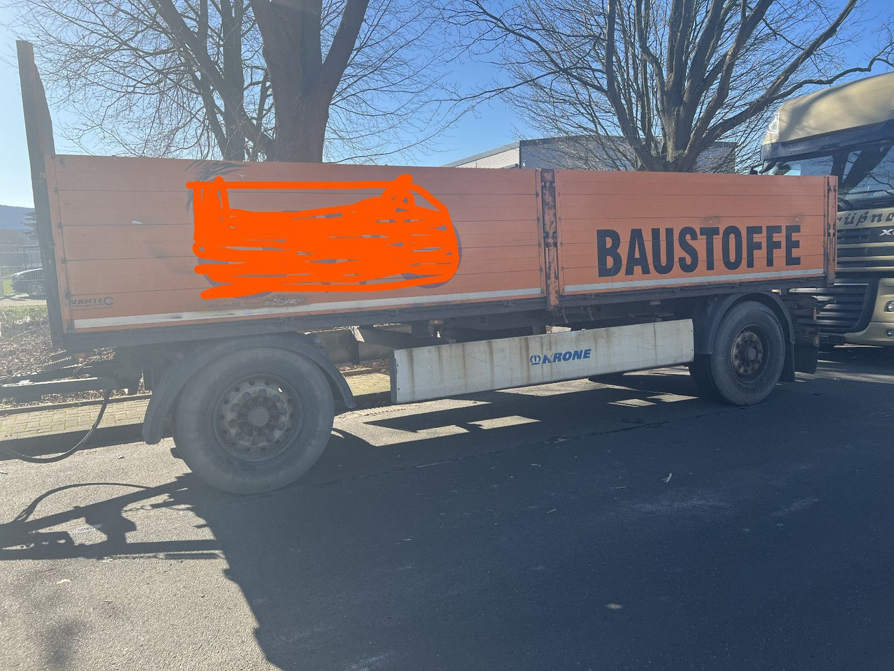 Krone Baustoff Anhänger Luftgefedert ABS - Planhenger/ Flathenger: bilde 1 Krone Baustoff Anhänger Luftgefedert ABS - Planhenger/ Flathenger: bilde 1