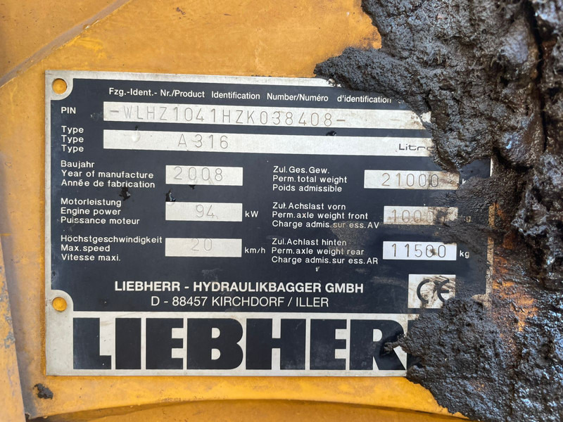 Hjulgraver Liebherr A 316: bilde 10 Hjulgraver Liebherr A 316: bilde 10