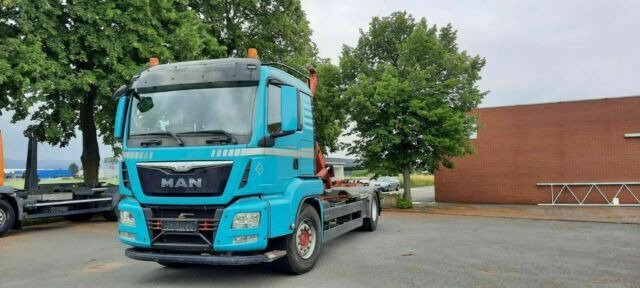 MAN TGS 18.440 Abroller mit Funk +Kran vor - Krokbil, Kranbil: bilde 1 MAN TGS 18.440 Abroller mit Funk +Kran vor - Krokbil, Kranbil: bilde 1