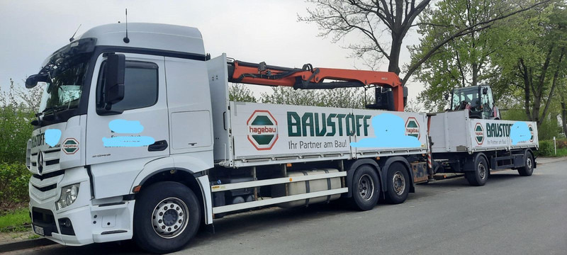 Mercedes-Benz 2545 Actros Pritsche Kran Palfinger PK21001 - Planbil, Kranbil: bilde 1 Mercedes-Benz 2545 Actros Pritsche Kran Palfinger PK21001 - Planbil, Kranbil: bilde 1