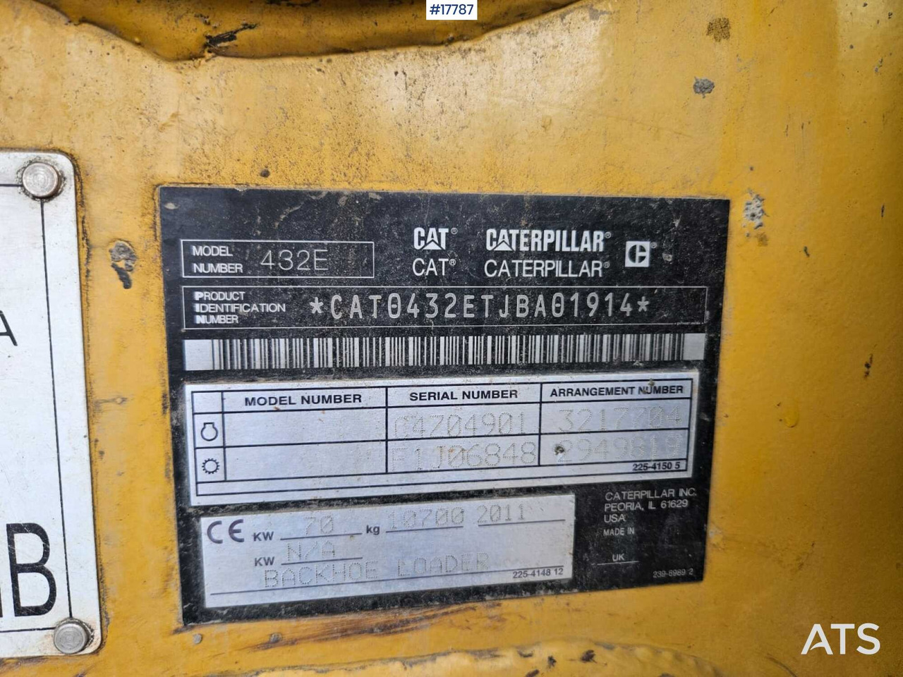 Traktorgraver 2011 CAT 432E: bilde 14