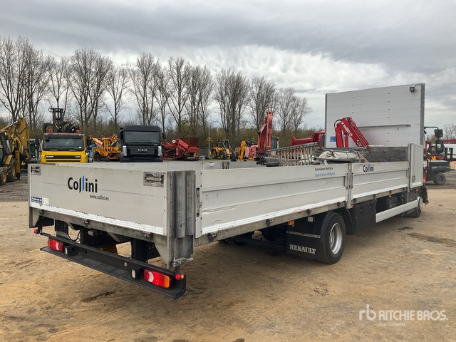 Renault Midlum 240 D12 Flatbed Truck with Crane - Planbil, Kranbil: bilde 4 Renault Midlum 240 D12 Flatbed Truck with Crane - Planbil, Kranbil: bilde 4