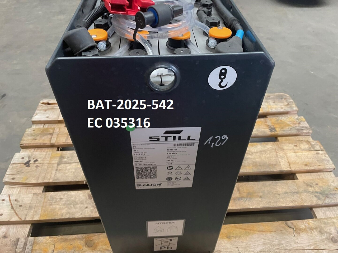 Sunlight I 24 Volt I 3 PzS 375 - Batteri for Materialhåndteringsutstyr: bilde 5 Sunlight I 24 Volt I 3 PzS 375 - Batteri for Materialhåndteringsutstyr: bilde 5