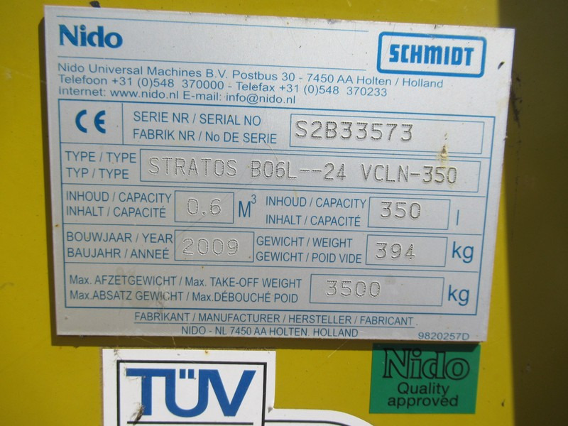 NIDO Stratos B06L-24 VCLN-350 Hydro zoutstrooier 0,6m3 + 350L - Rengjøringsmaskin: bilde 3 NIDO Stratos B06L-24 VCLN-350 Hydro zoutstrooier 0,6m3 + 350L - Rengjøringsmaskin: bilde 3