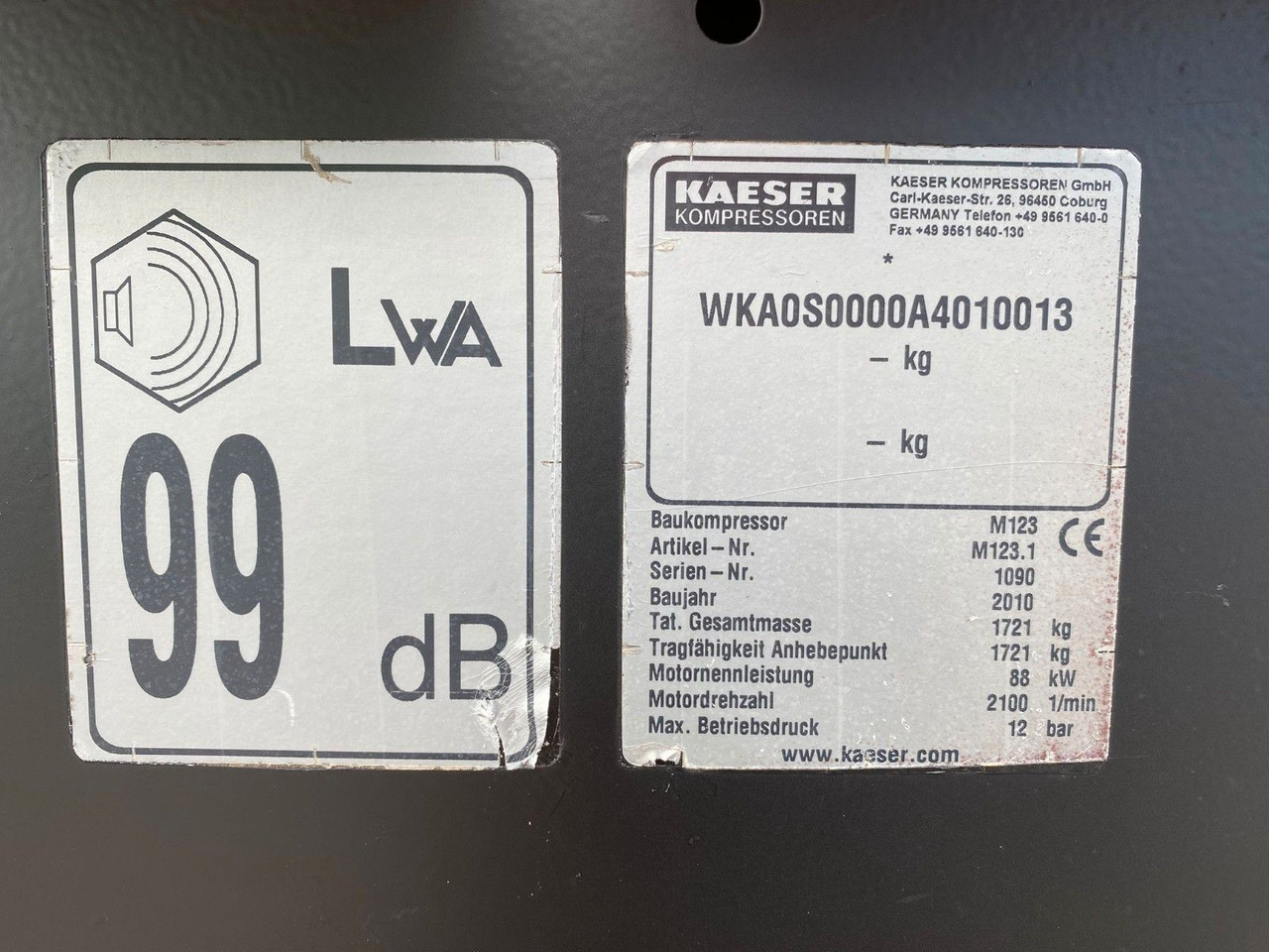 Kaeser M123 Kompressor Sigma Pilob 2,2 - Luftkompressor: bilde 3 Kaeser M123 Kompressor Sigma Pilob 2,2 - Luftkompressor: bilde 3