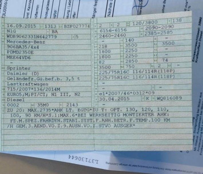 Leie  Mercedes-Benz Sprinter II Pritsche DoKa 6 Sitze 316 CDI 4X4 Mercedes-Benz Sprinter II Pritsche DoKa 6 Sitze 316 CDI 4X4: bilde 29