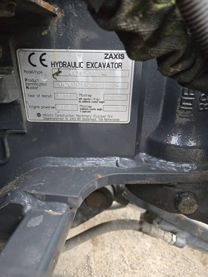 Minigraver Hitachi ZX 38 U-5 A: bilde 13 Minigraver Hitachi ZX 38 U-5 A: bilde 13