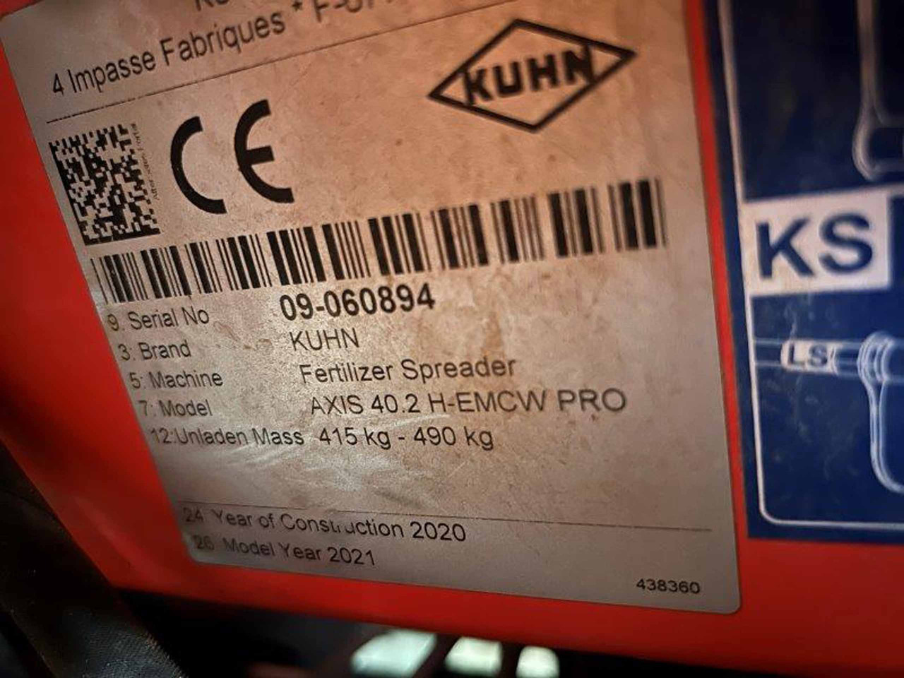 Kuhn Axis 40.2 H-EMC-W - Gjødselspreder: bilde 2 Kuhn Axis 40.2 H-EMC-W - Gjødselspreder: bilde 2