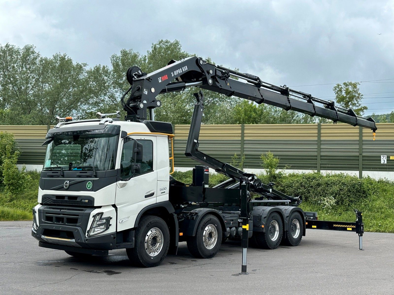 Volvo FMX 500 8x4 Abrollkipper + Kran Hiab 658-6 - Krokbil, Kranbil: bilde 1 Volvo FMX 500 8x4 Abrollkipper + Kran Hiab 658-6 - Krokbil, Kranbil: bilde 1