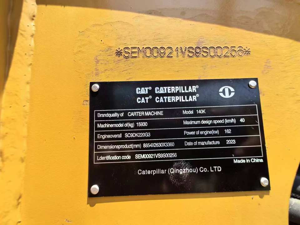 Second Hand Used Construction Machinery CAT 140K 15 Ton Grader for Sale 1000H From Shanghai Japanese Brand Good Condition - Grader: bilde 5 Second Hand Used Construction Machinery CAT 140K 15 Ton Grader for Sale 1000H From Shanghai Japanese Brand Good Condition - Grader: bilde 5