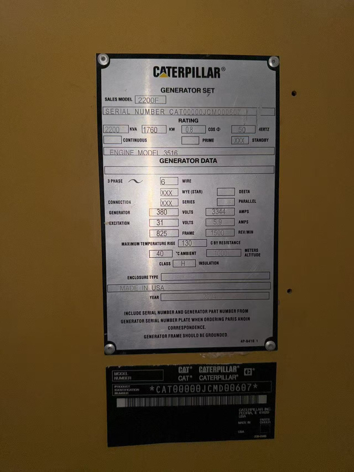 CATPILLAR 2200F 3516 - Verktøy/ Utstyr: bilde 2 CATPILLAR 2200F 3516 - Verktøy/ Utstyr: bilde 2