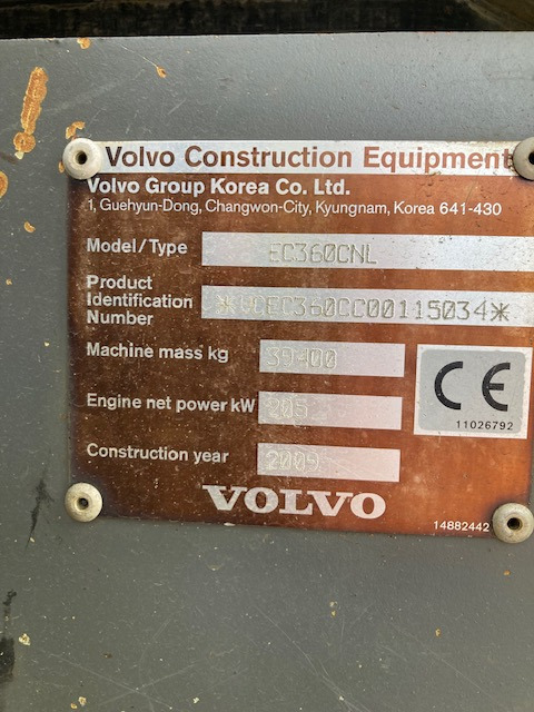 Pelle sur chenilles VOLVO EC360 CNL - Beltegraver: bilde 5 Pelle sur chenilles VOLVO EC360 CNL - Beltegraver: bilde 5