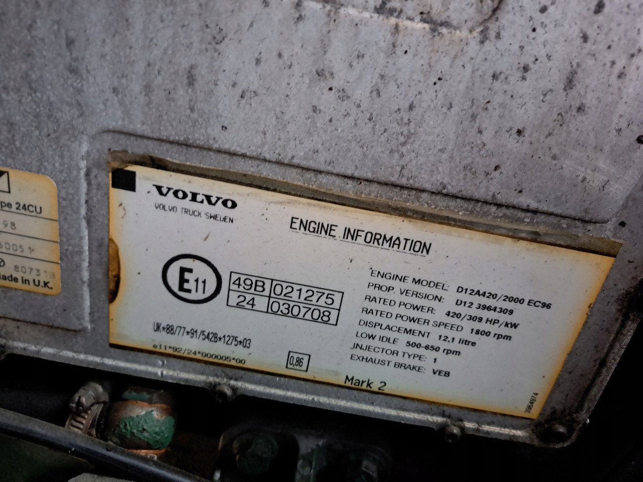 VOLVO KOMPLETNY VOLVO FH 12 FM 12 D12A 420 - Motor for Lastebil: bilde 4 VOLVO KOMPLETNY VOLVO FH 12 FM 12 D12A 420 - Motor for Lastebil: bilde 4