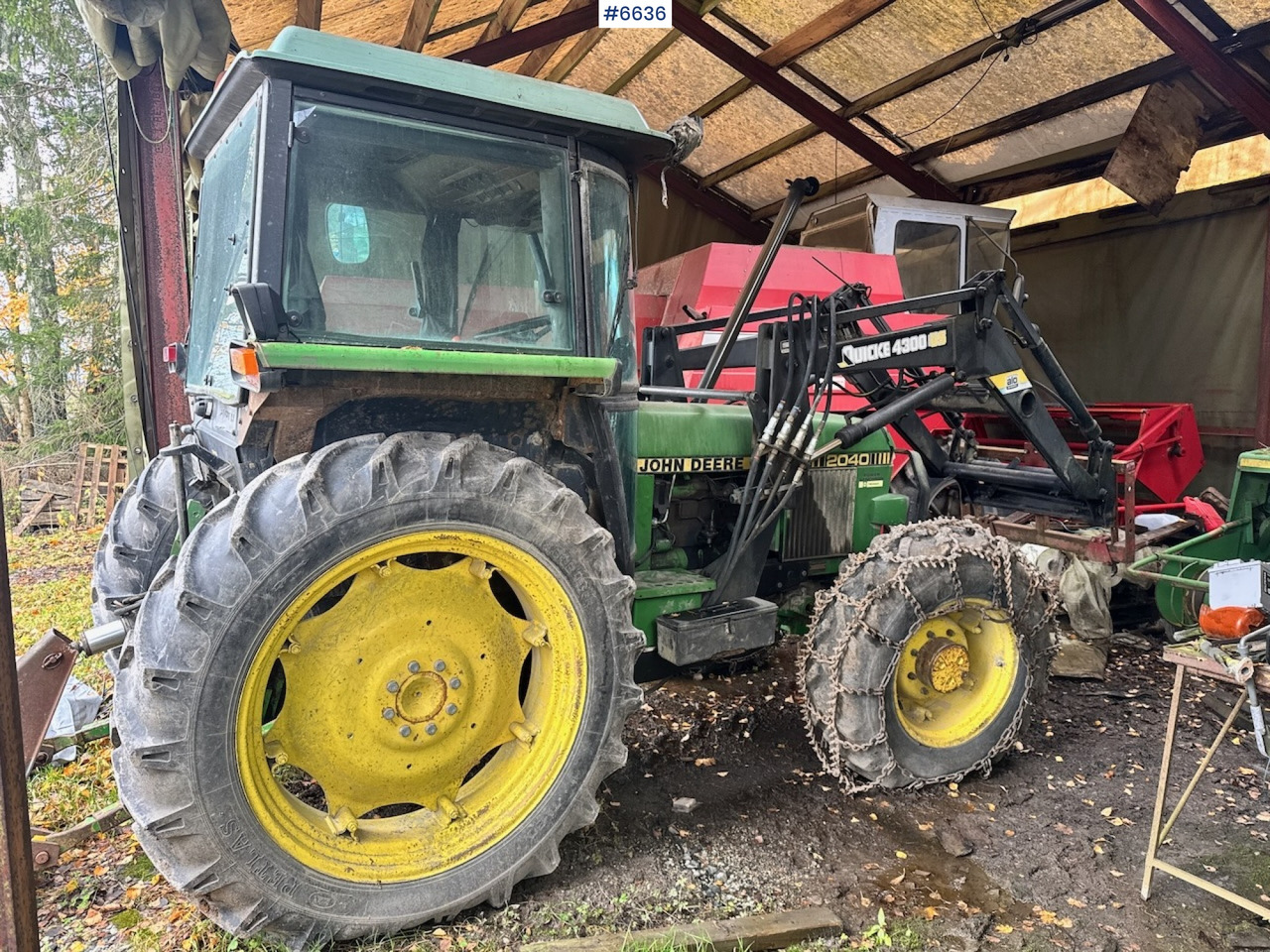 1985 John Deere 2040 4x4 m/ Frontlaster. - Traktor: bilde 2 1985 John Deere 2040 4x4 m/ Frontlaster. - Traktor: bilde 2