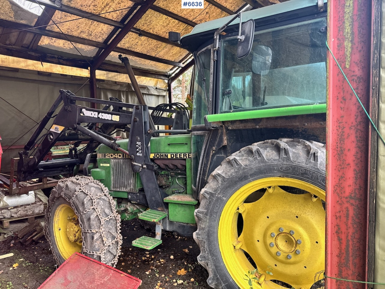 1985 John Deere 2040 4x4 m/ Frontlaster. - Traktor: bilde 5 1985 John Deere 2040 4x4 m/ Frontlaster. - Traktor: bilde 5