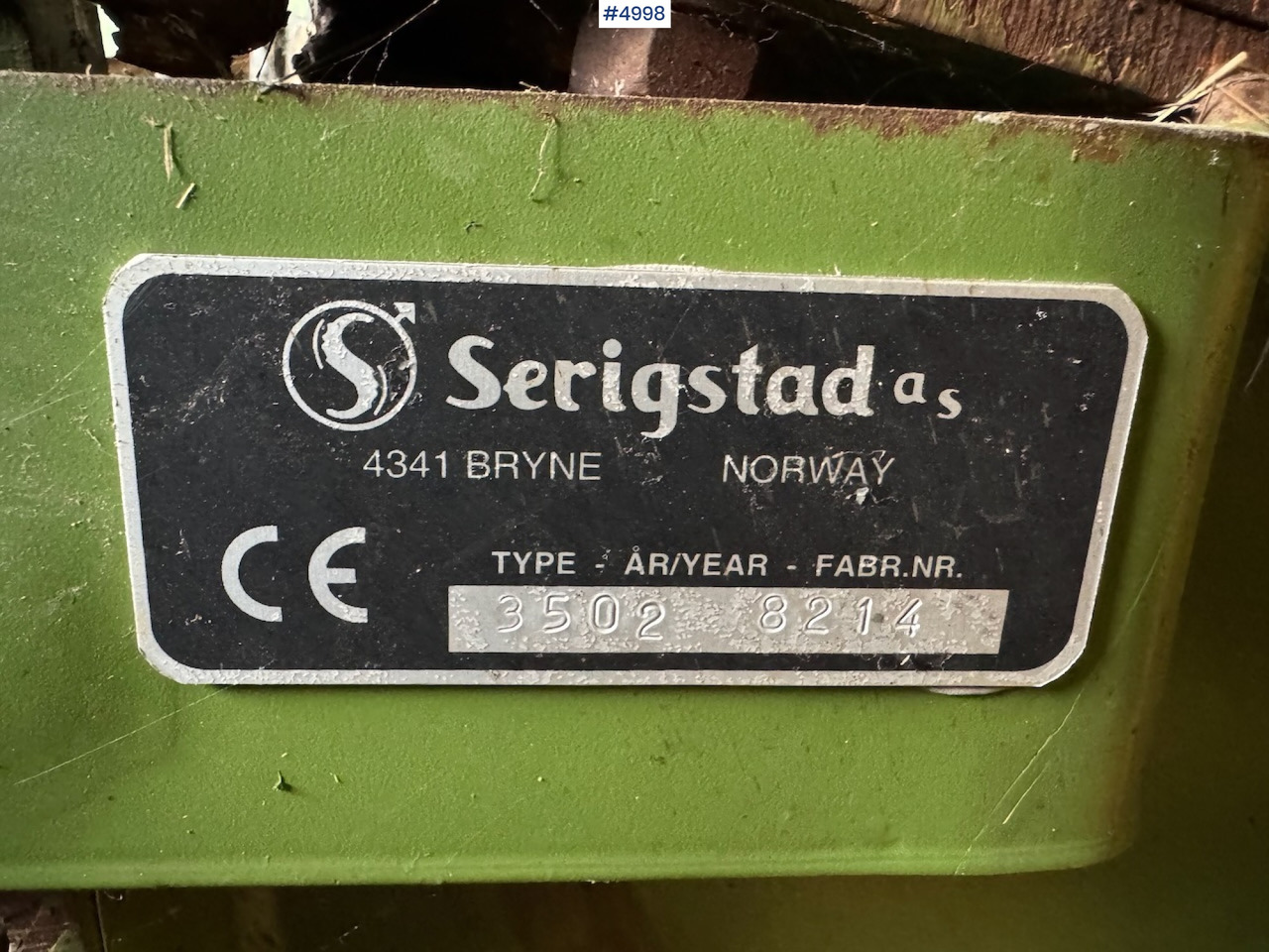 Grasutstyr Serigstad FS 134 with steering and tractor frame.: bilde 16