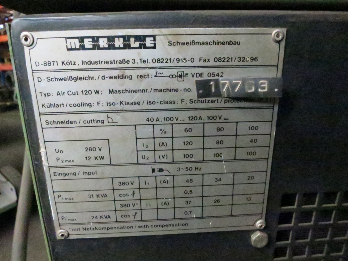 Merkle Air Cut 120W - Sveiseutstyr: bilde 3 Merkle Air Cut 120W - Sveiseutstyr: bilde 3