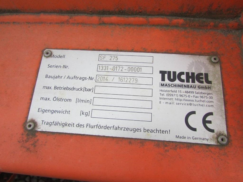 Tuchel SF 275 Schneeschild / 3.300 EUR / Top Zustand - Utstyr for Bygg og anlegg: bilde 5 Tuchel SF 275 Schneeschild / 3.300 EUR / Top Zustand - Utstyr for Bygg og anlegg: bilde 5