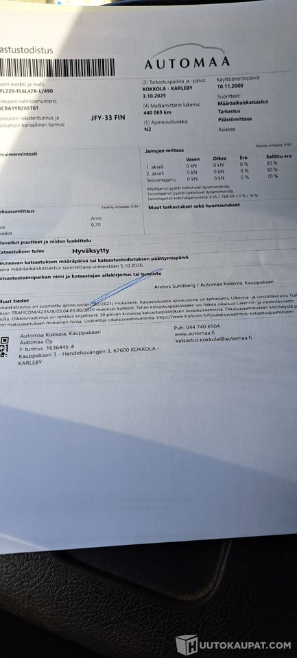 Volvo FL 220, 2000 Umpikorinen kuorma-auto, Kruunupyy - Skapbil: bilde 5 Volvo FL 220, 2000 Umpikorinen kuorma-auto, Kruunupyy - Skapbil: bilde 5