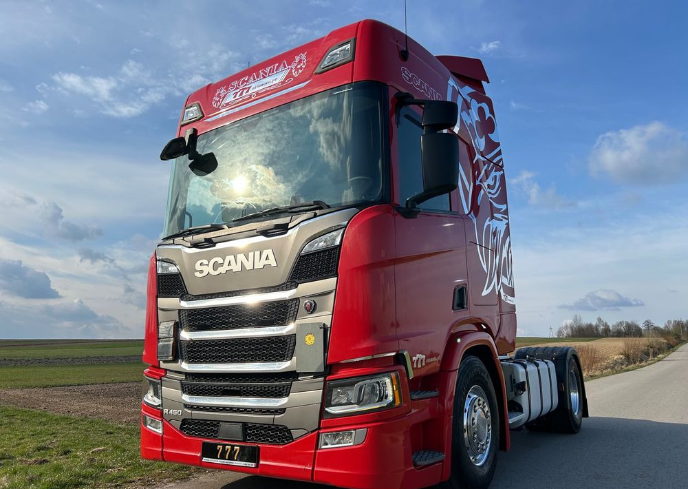 Trekkvogn Scania R450 FULL ADR RETARDER ALUFELGI z Niemiec od jedynego właściciela ! HYDRAULIKA spod beczki spożywczej ! / do wywrotu ruchomej podłogi beczki TOP TOP TOP OKAZJA: bilde 1