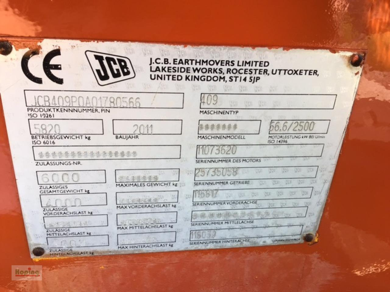 Hjullaster JCB 409: bilde 13