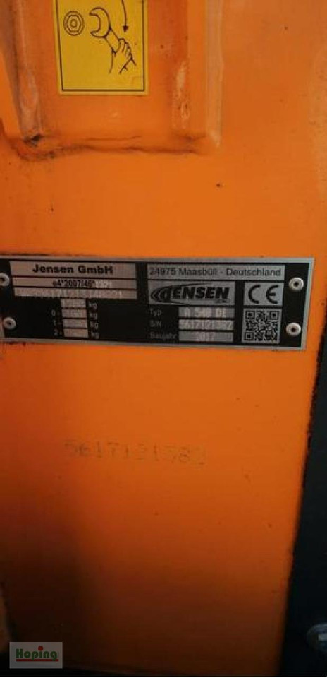 Jensen A 540 DI - Flismaskin: bilde 3 Jensen A 540 DI - Flismaskin: bilde 3