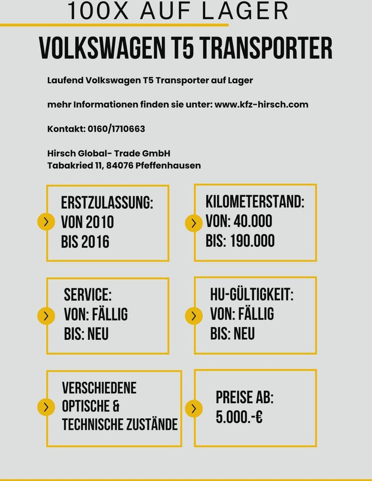 Volkswagen T5 Transporter 2.0TDI EU5*2xSchiebetüre*1.Hand* - Persontransport: bilde 4 Volkswagen T5 Transporter 2.0TDI EU5*2xSchiebetüre*1.Hand* - Persontransport: bilde 4