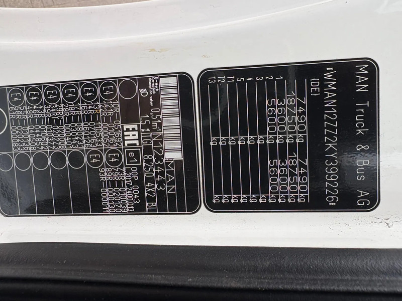 Planbil MAN TGL 8.250 / OPEN LAADBAK / SLAAP CABINE / 6 CILINDER / AUTOMAAT / APK - TUV JANUARI 2026: bilde 6 Planbil MAN TGL 8.250 / OPEN LAADBAK / SLAAP CABINE / 6 CILINDER / AUTOMAAT / APK - TUV JANUARI 2026: bilde 6