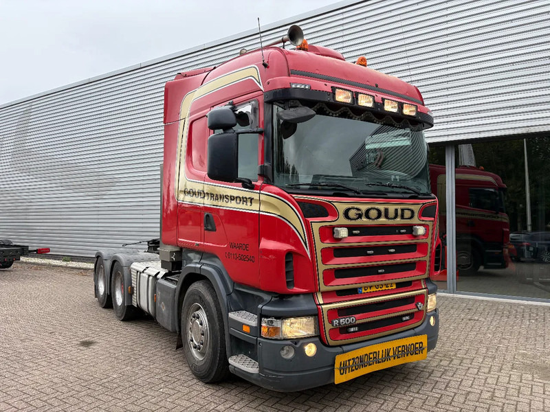 Scania R500 V8 / 6x4 / HANDGESCHAKELD / SCHUIFSCHOTEL / HYDRAULIEK / RETARDER / - Trekkvogn: bilde 1 Scania R500 V8 / 6x4 / HANDGESCHAKELD / SCHUIFSCHOTEL / HYDRAULIEK / RETARDER / - Trekkvogn: bilde 1