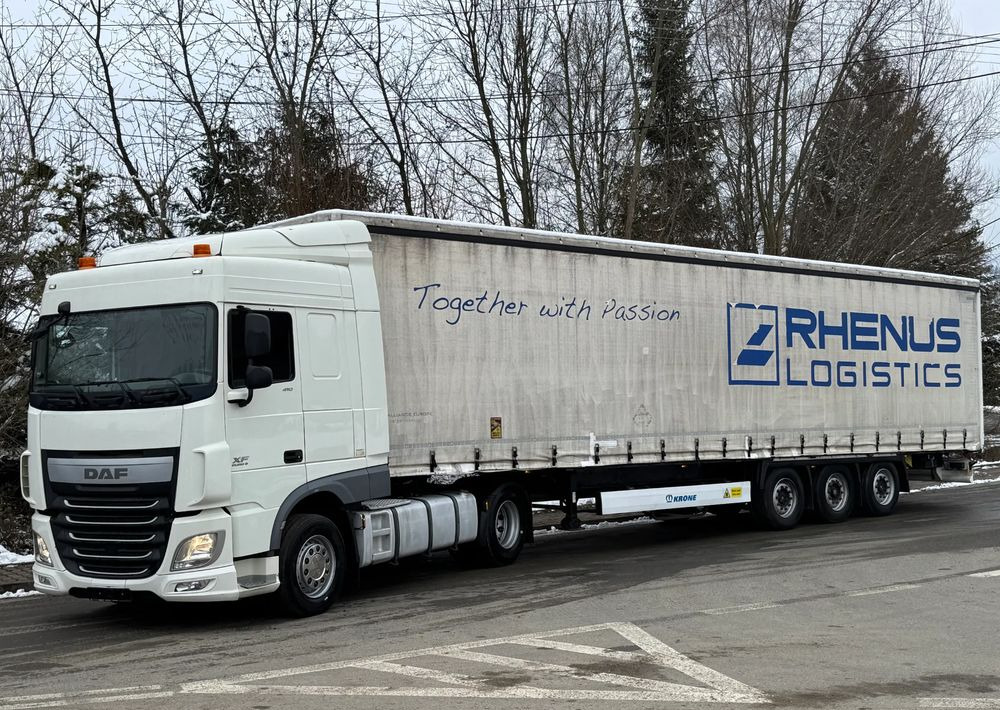 DAF * Zestaw * DAF 106 Euro 6 + Naczepa Krone * Bardzo Dobry Stan - Trekkvogn, Gardintrailer: bilde 1 DAF * Zestaw * DAF 106 Euro 6 + Naczepa Krone * Bardzo Dobry Stan - Trekkvogn, Gardintrailer: bilde 1