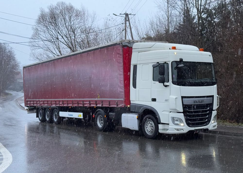 DAF * Zestaw * DAF 106 Euro 6 + Naczepa Krone * Bardzo Dobry Stan - Trekkvogn, Gardintrailer: bilde 2 DAF * Zestaw * DAF 106 Euro 6 + Naczepa Krone * Bardzo Dobry Stan - Trekkvogn, Gardintrailer: bilde 2