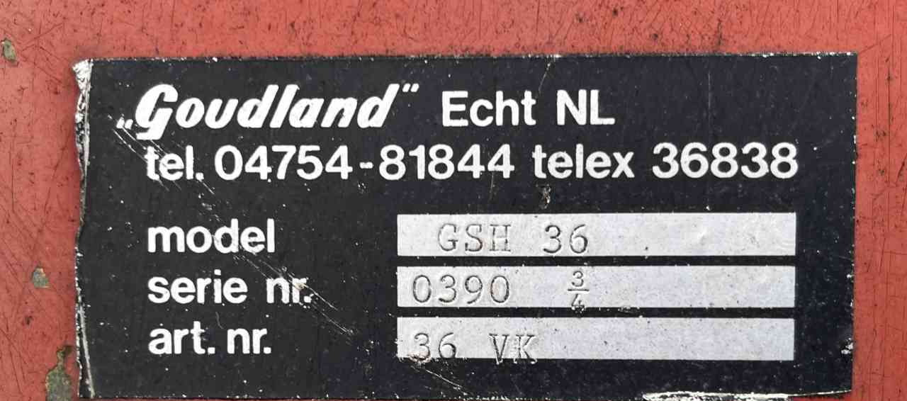 Goudland GSH 36 Schijveneg grondbewerking. - Skålharv: bilde 3 Goudland GSH 36 Schijveneg grondbewerking. - Skålharv: bilde 3