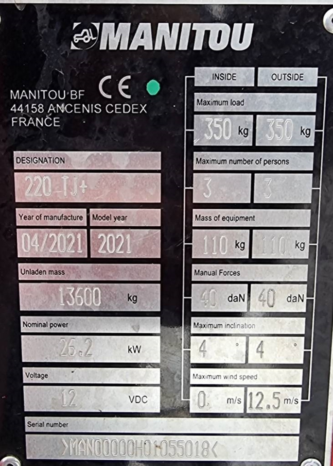 Teleskoplift Manitou 220TJ +: bilde 20