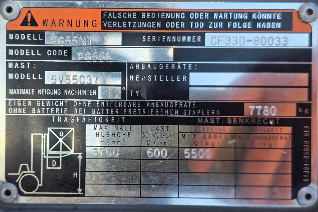 Gasstruck Mitsubishi FG 55 NT: bilde 10 Gasstruck Mitsubishi FG 55 NT: bilde 10