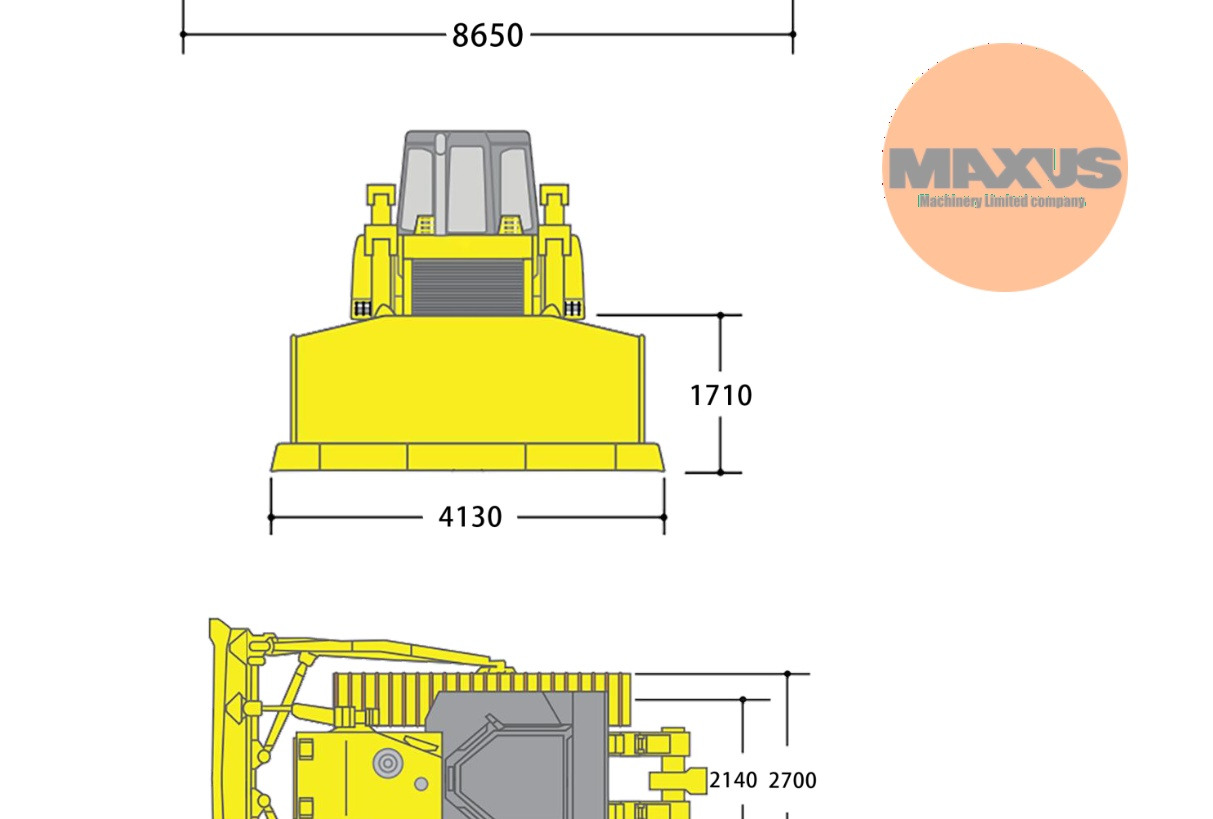 Ny Bulldozer MAXUS Бульдозер MAXUS з прямим відвалом, однозубим розпушувачем і кабіною ROPS: bilde 6