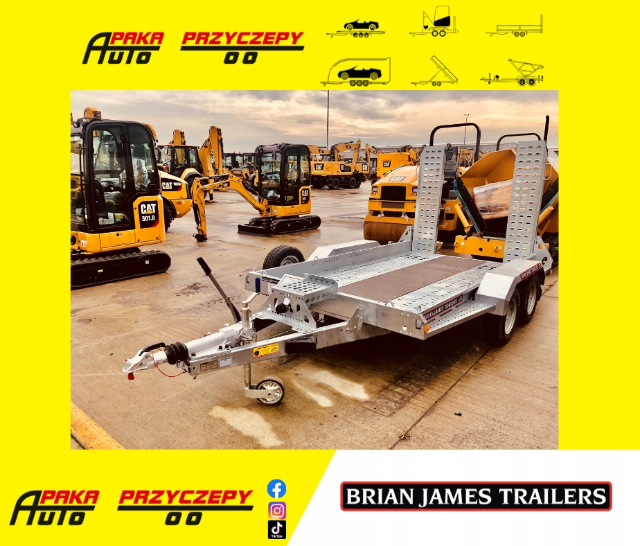 PRZYCZEPA BRIAN JAMES TRAILERS LAWETA KOPARKI MINIKOPARKI 3500KG 320x170 / BRIAN JAMES TRAILERS Excavator/Miniexcavator Flatbed Trailer 3500KG 320x170 - Maskinhenger: bilde 1 PRZYCZEPA BRIAN JAMES TRAILERS LAWETA KOPARKI MINIKOPARKI 3500KG 320x170 / BRIAN JAMES TRAILERS Excavator/Miniexcavator Flatbed Trailer 3500KG 320x170 - Maskinhenger: bilde 1