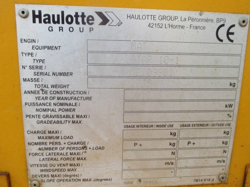 Leie Haulotte Star 10 Haulotte Star 10: bilde 11 Leie Haulotte Star 10 Haulotte Star 10: bilde 11